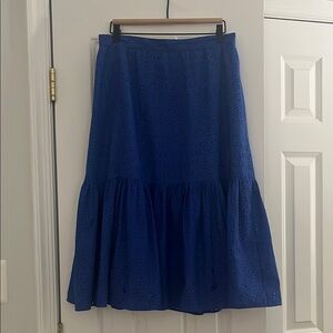 Ann Taylor Eyelet Midi Skirt